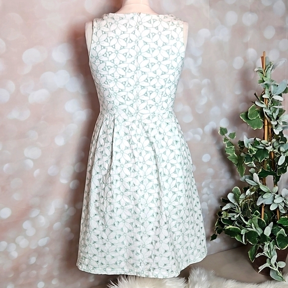 Limited | White Eyelet Fit and Flare Dress - Picture 4 of 11